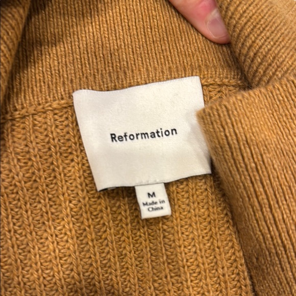 Reformation Camel Cowl Neck Sweater - Picture 2 of 3